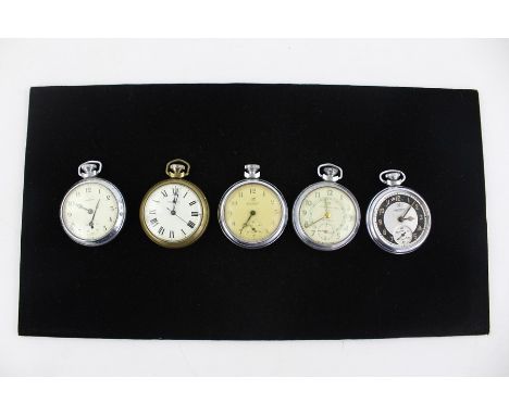 5 x Assorted vintage Gents Ingersoll pocket watches Hand-Wind 
