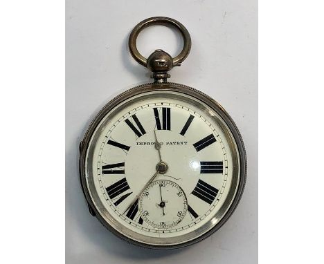 Large vintage Gents hallmarked .925 sterling silver fusee pocket watch key-wind makers J.Jacobs Sunderland (199g) watch winds