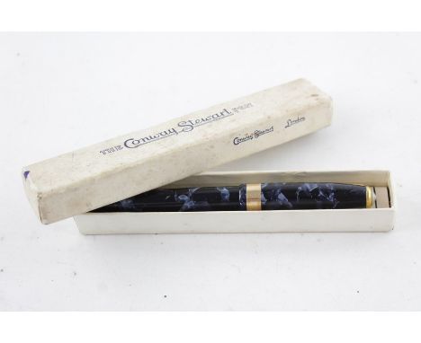 Vintage Conway Stewart 60 blue fountain pen with 14ct Gold Nib original box
