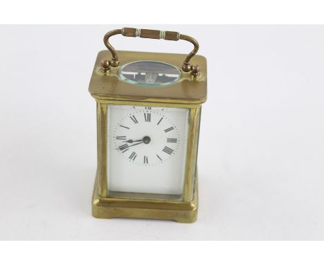 Vintage heavy quality brass carriage clock Key-Wind (750g)