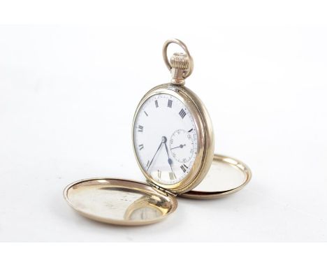 Vintage gents rolled gold pocket watch hand-wind working but no warranty given Tavannes Movement 113g
