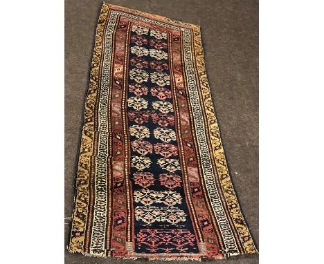Persian style rug runner measures approx 99" long by 40" wide 