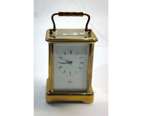 Vintage brass carriage clock key-wind working (1050g) 