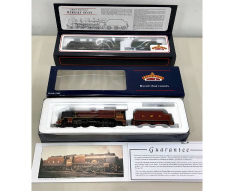 2 Boxed bachmann 00 scale model railway engine, The Re built Scott 46102 black watch and The P-Boiler Scott 6106 goyland higl