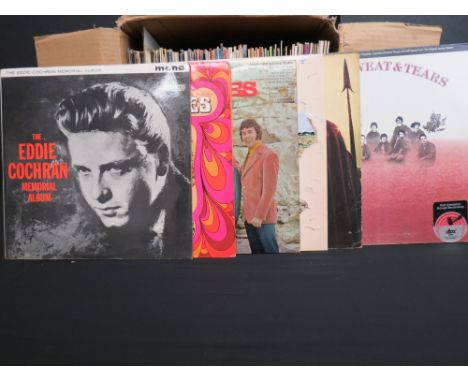 Vinyl - Over 70 Rock &amp; Pop LP's including Eddie Cochran, Free, Wishbone Ash, Blood Sweat And Tears (Super Disk), Jimi Hen