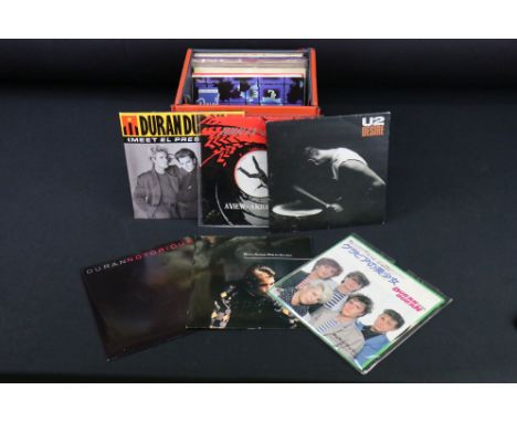 Vinyl - Over 30 1980’s New Wave / Cool Pop singles, with a large selection of Duran Duran (Including Japanese single), Bruce 