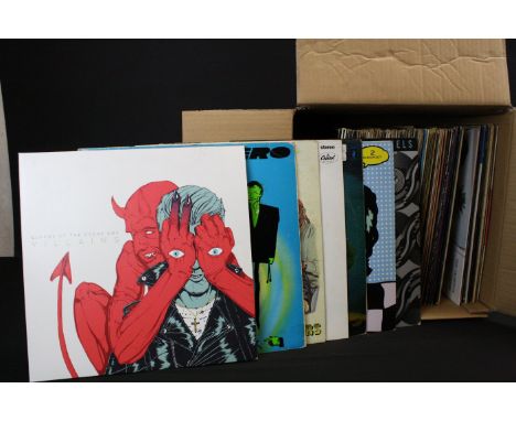Vinyl - Approx 70 rock &amp; pop LPs including David Bowie, Queens Of The Stone Age, The Rolling Stones, Santana, Lou Reed, T