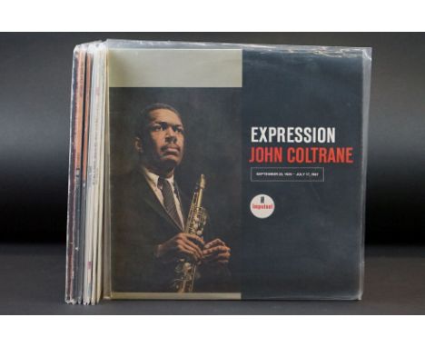 Vinyl - Jazz - 8 John Coltrane original albums, to include: Expression (original UK, Impulse Records, MIPL 502) VG+ / VG++,  