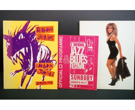 Memorabilia - Three music programmes to include 8th National Blues Festival August 1968 featuring Deep Purple, Jethro Tull Fa