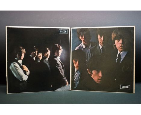 Vinyl - Two Rolling Stones LPs to include No 1 &amp; No 2 on Decca (LK4605 &amp; LK4661), both unboxed Decca red labels, firs