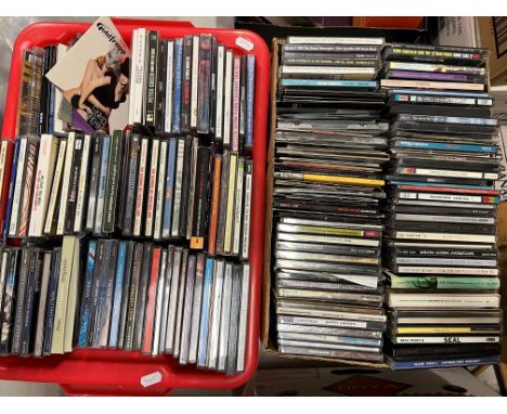 CDs - Around 300 CDs spanning the genres to include The Rolling Stones, Seal, Elvis Costello, Peter Green etc, some signed by