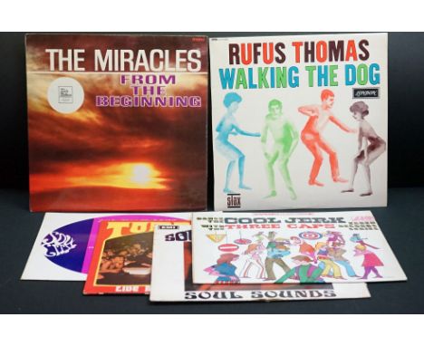 Vinyl – 7 rare Northern Soul / Soul LPs to include Rufus Thomas - Walking The Dog (Original UK, London / tax Records, HA-K 81