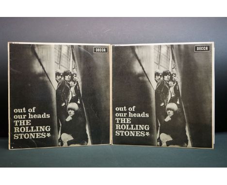 Vinyl - Two Rolling Stones Out of Our Heads LPs on Decca LK4733 and SKL4733 both unboxed Decca labels, sleeves and vinyl vg 