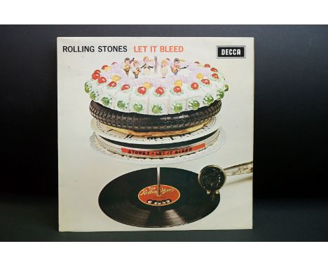 Vinyl - Rolling Stones Let It Bleed LP on Decca SKL5025 stereo, blue boxed Decca label, small sticker to side 1 label, no pos