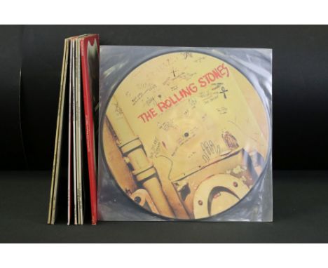 Vinyl - Eight Rolling Stones LPs and a Beggars Banquet picture disc (London P5539P), LPs include Out of Our Heads, Get Stoned