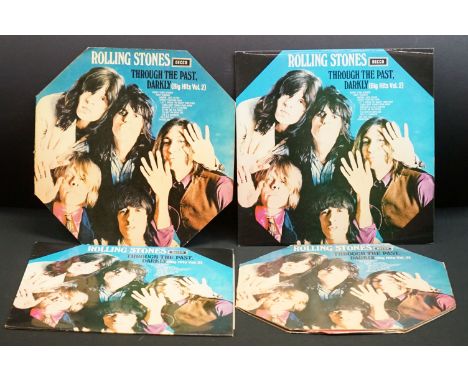 Vinyl - Four Rolling Stones Through the Past Darkly LPs, boxed Decca labels LK5019 ans SKL5019 mono and stereo in octgonal sl