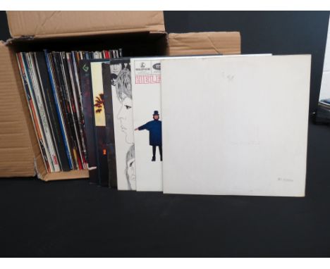 Vinyl - Over 60 LPs spanning genres mainly from the 60's onwards including The Beatles White Album No. 0220250 stereo top loa