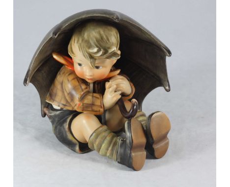 A Goebel 'Hummel' large porcelain figure 'Umbrella Boy', 152/A,  7.5" / 19cm high