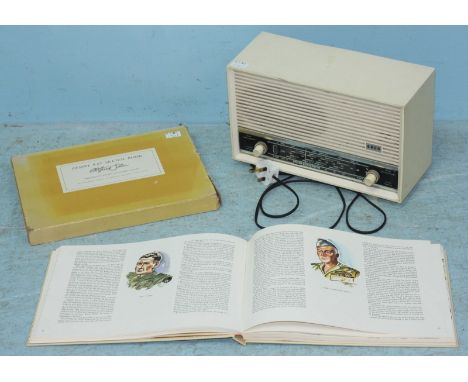Saber, Clifford, 'Desert Rat Sketch Book' in worn slipcase, together with an Ekco Model 'U353' radio in working order.