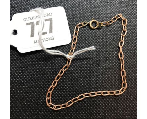 A 9ct GOLD CHAIN BRACELET