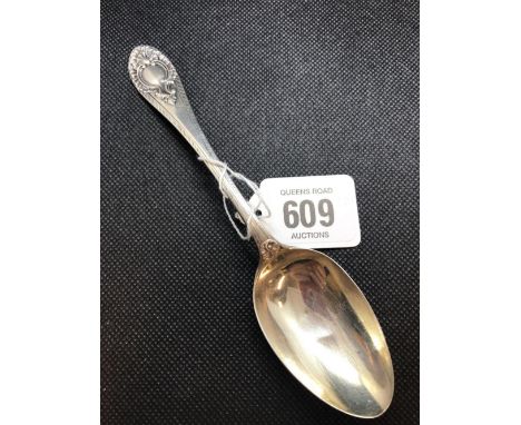 GOOD PATTERNED SIL SPOON - LONDON 1868