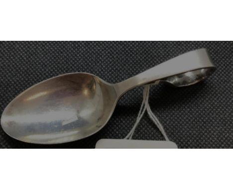 UNUSUAL MEDICINE SPOON - SHEFFIELD 1946