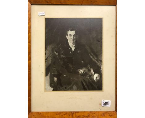 PORTRAIT OF  COUNT CAPO D'ISTRIA. 1770 - 1831 TH FIRST PRESIDENT OF GREECE, IN A BIRDS EYE MAPLE FRAME