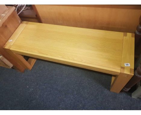 MODERN LIGHT OAK NARROW COFFEE TABLE 3FT 8'' LONG