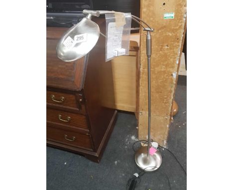 MODERN CHROME FLOOR STANDING READING LAMP
