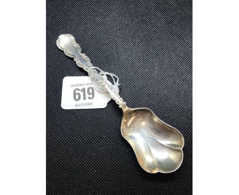 PATTERNED EDWARD VII JAM SPOON - SHEFFIELD 1910