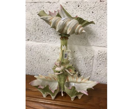 UNUSUAL MODERN CERAMIC SHELL ORNAMENT / FIGURINE 