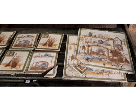 QTY OF FANCY CERAMIC TILES (USED A/F)