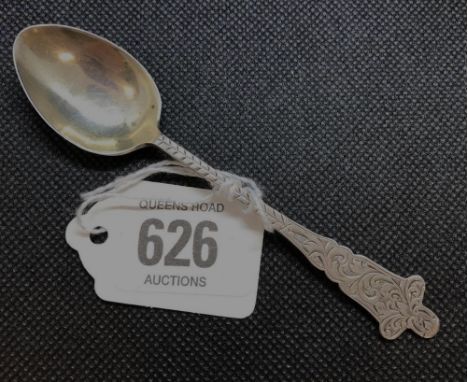 PATTERNED SIL TEA SPOON - B'HAM 1909