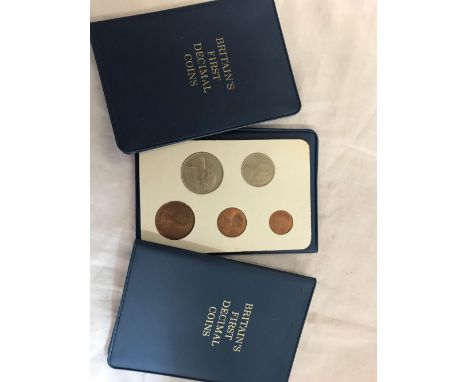 3 PROOF SETS OF BRITAIN'S FIRST DECIMAL COI 1971