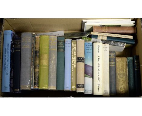A selection of books relating to walking and climbing in Scotland, titles including: Beyond the Great Glen, by F. R. Corson; 