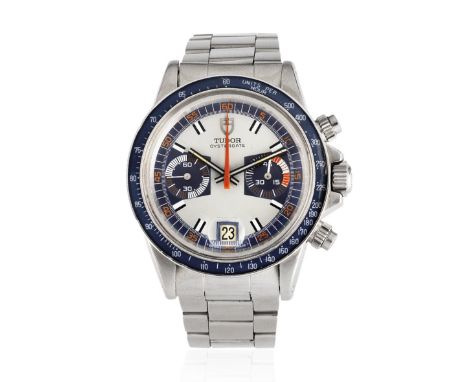 Tudor. A stainless steel manual wind calendar chronograph bracelet watchModel: Oysterdate Monte CarloReference: 7149/0Date: C