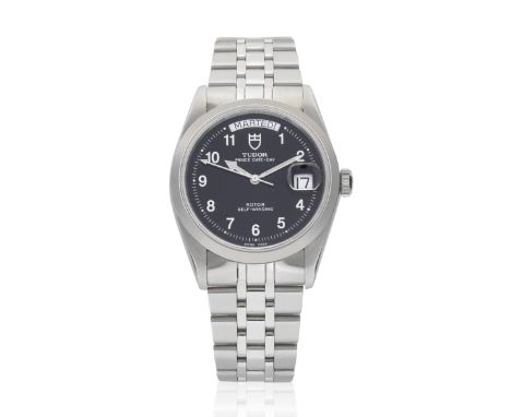 Tudor. A stainless steel automatic calendar bracelet watchModel: Prince Date-DayReference: 76200Date: Circa 1995Movement: 25-