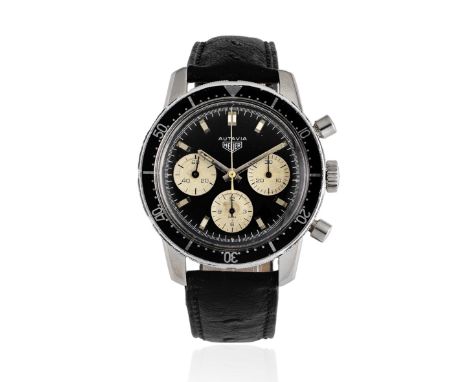 Heuer. A stainless steel manual wind chronograph wristwatchModel: Autavia 'Jochen Rindt'Reference: 2446Date: Circa 1965Moveme