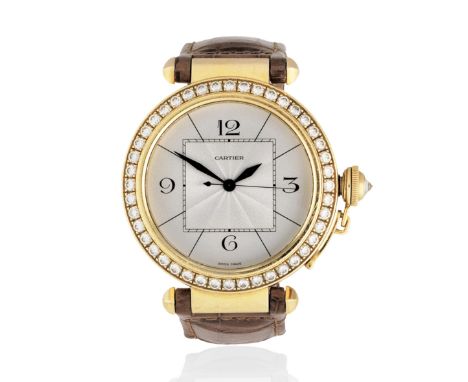 Cartier. An 18K gold and diamond set automatic wristwatchModel: PashaReference: 2726Date: Circa 2005Movement: 27-jewel Cal.80