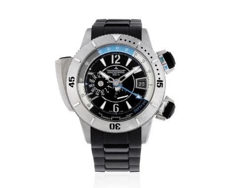 Jaeger-LeCoultre. A stainless steel automatic calendar bracelet watch with dual time to be sold in aid of CharityModel: Maste
