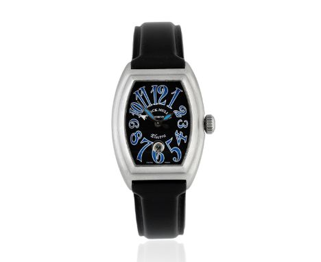 Franck Muller. A Limited Edition lady's stainless steel automatic tonneau form calendar wristwatchModel: ElectraReference: 80