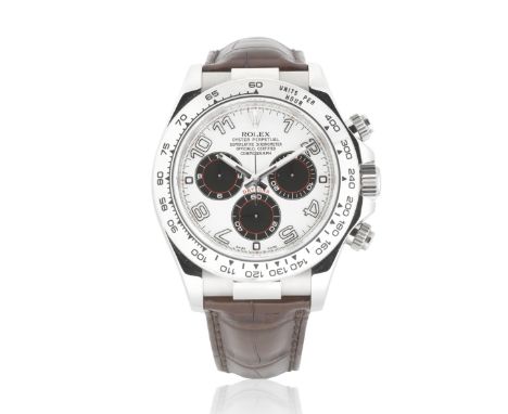 Rolex. An 18K white gold automatic chronograph wristwatchModel: Cosmograph DaytonaReference: 116519Date: Circa 2008Movement: 