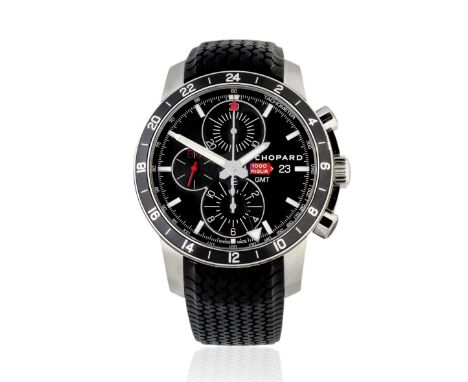 Chopard. A Limited Edition stainless steel automatic calendar chronograph drivers wristwatchModel: Mille Miglia GMTReference: