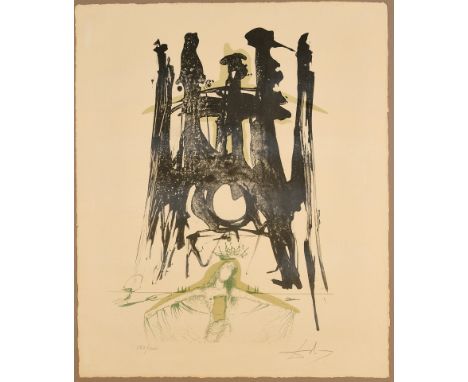 1904 Figueras - 1989 ebd. Farblithogr. 'El Templo de la Sagrada Familia'. 1971. U.r.mit  Bleistift sign. U.l. 583/1000 num. (