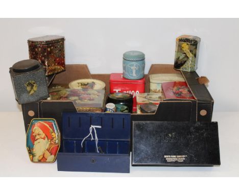 Mixed lot of tins including vintage 
