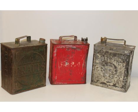 Three vintage petrol cans 