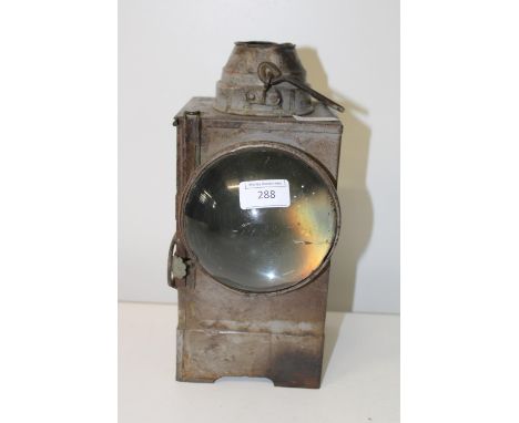 Vintage bullseye railway lamp 