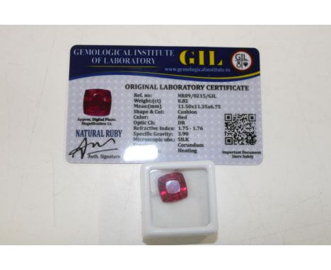 A ruby gemstone with cert 