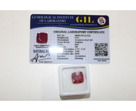 A ruby gemstone with cert 