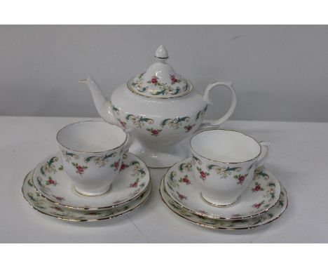 A pretty Crown Staffordshire bone china tea for two service 